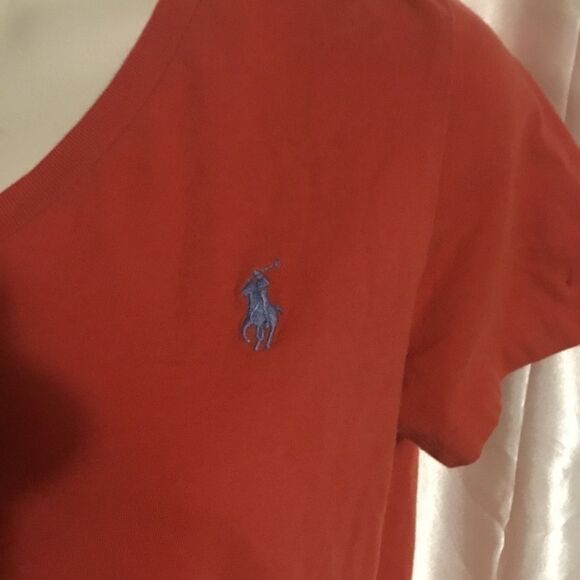 Ralph Lauren PINK Short Sleeve V Neck Shirt L - Picture 3 of 7